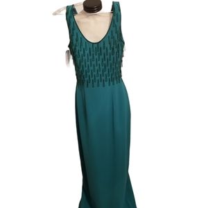 Tiffany designs green floor length dress sz 10